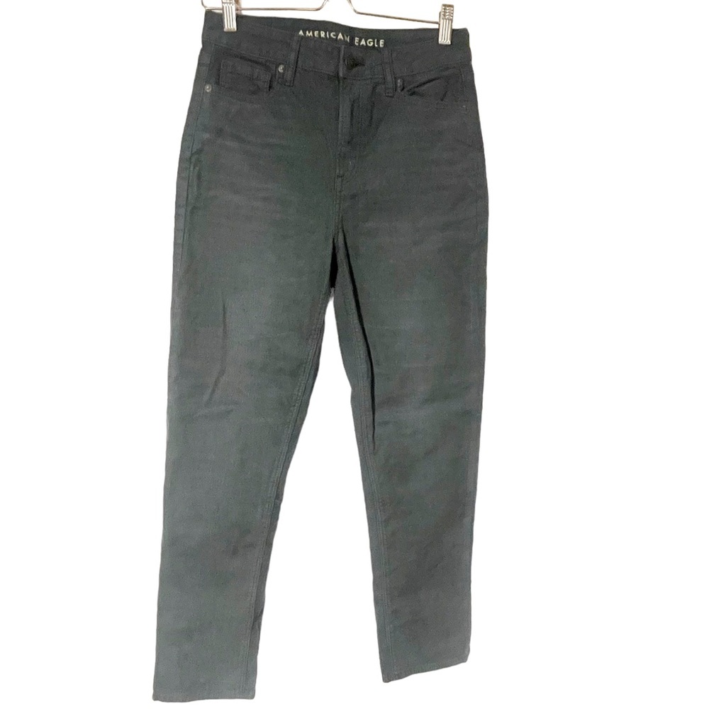 American Eagle Size 4 Green Corduroy Mom Straight Leg Pants